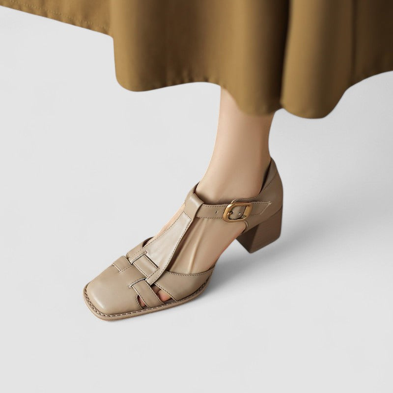 Scarlett – Kényelmes T-strap Blokk sarkú