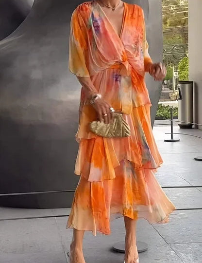 Cassia – Elegáns Chiffon Ruha
