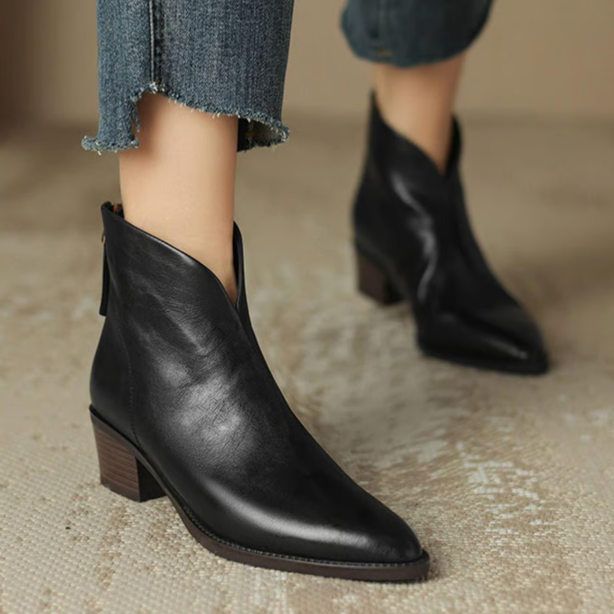 Jitka™ | Elegáns bőr cipők alacsony sarkú