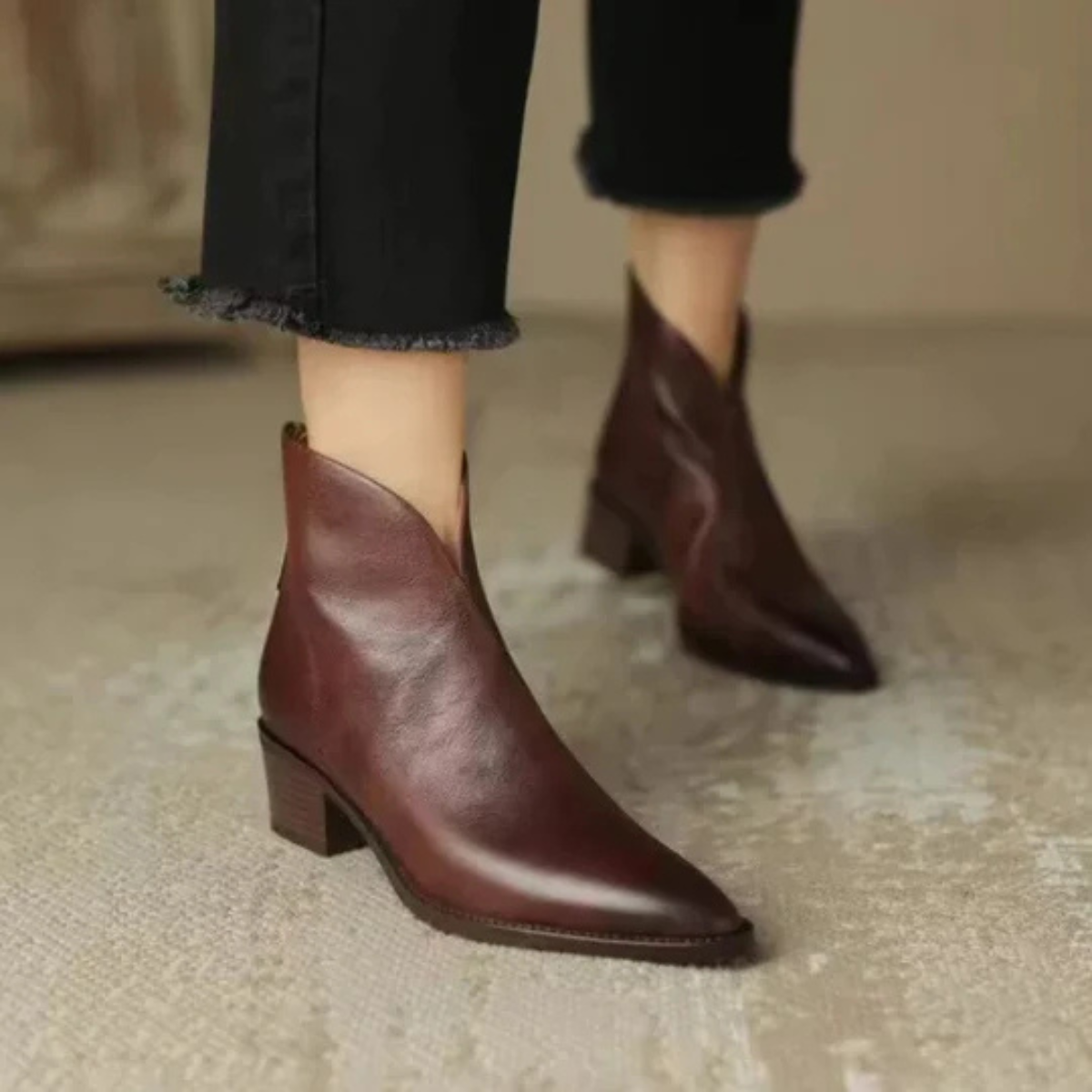 Jitka™ | Elegáns bőr cipők alacsony sarkú