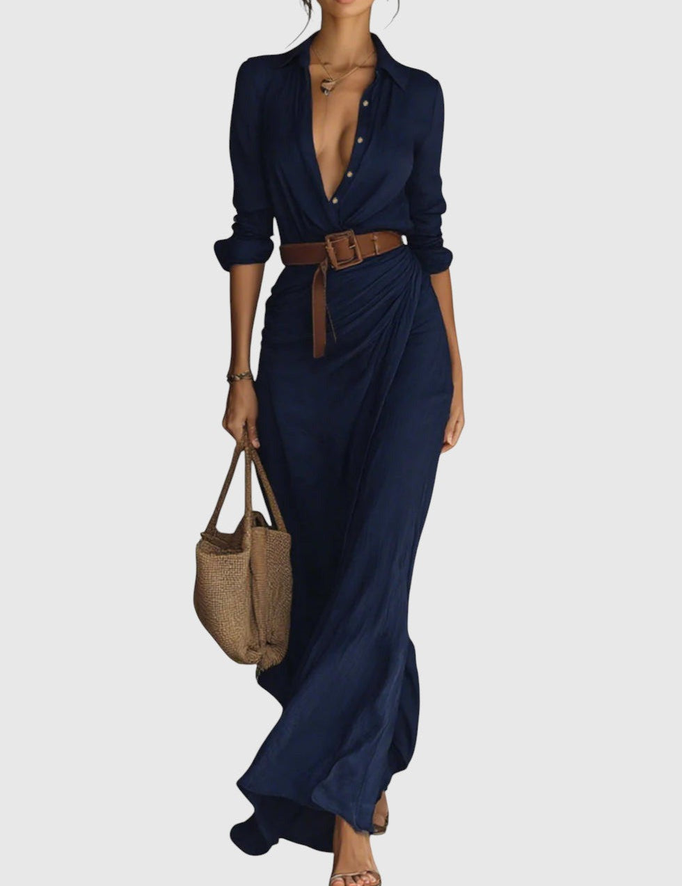 Klara – Elegáns dekoltázsú ruha
