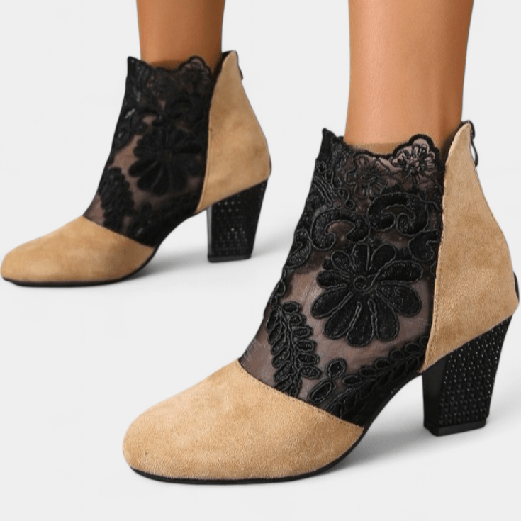 Charlotte™ | Elegáns virágmintás magassarkú