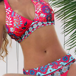 Izabella Virág- és Geometrikus Mintás Bikini
