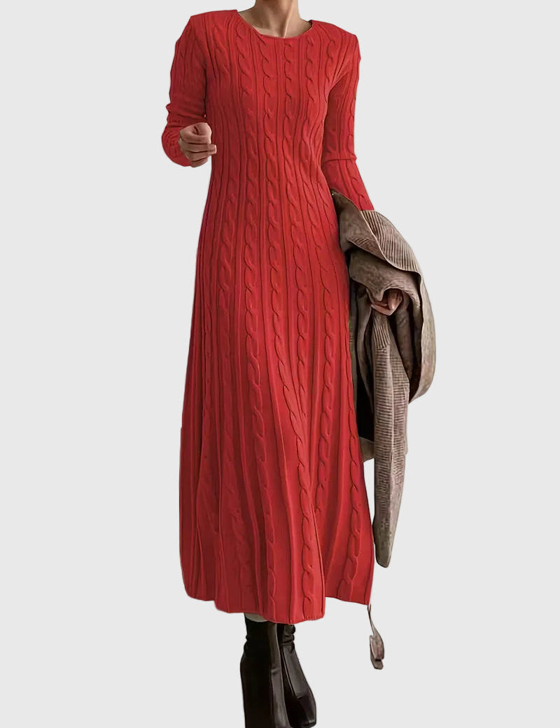Vanessa - Elegáns Kötött Maxi Ruha