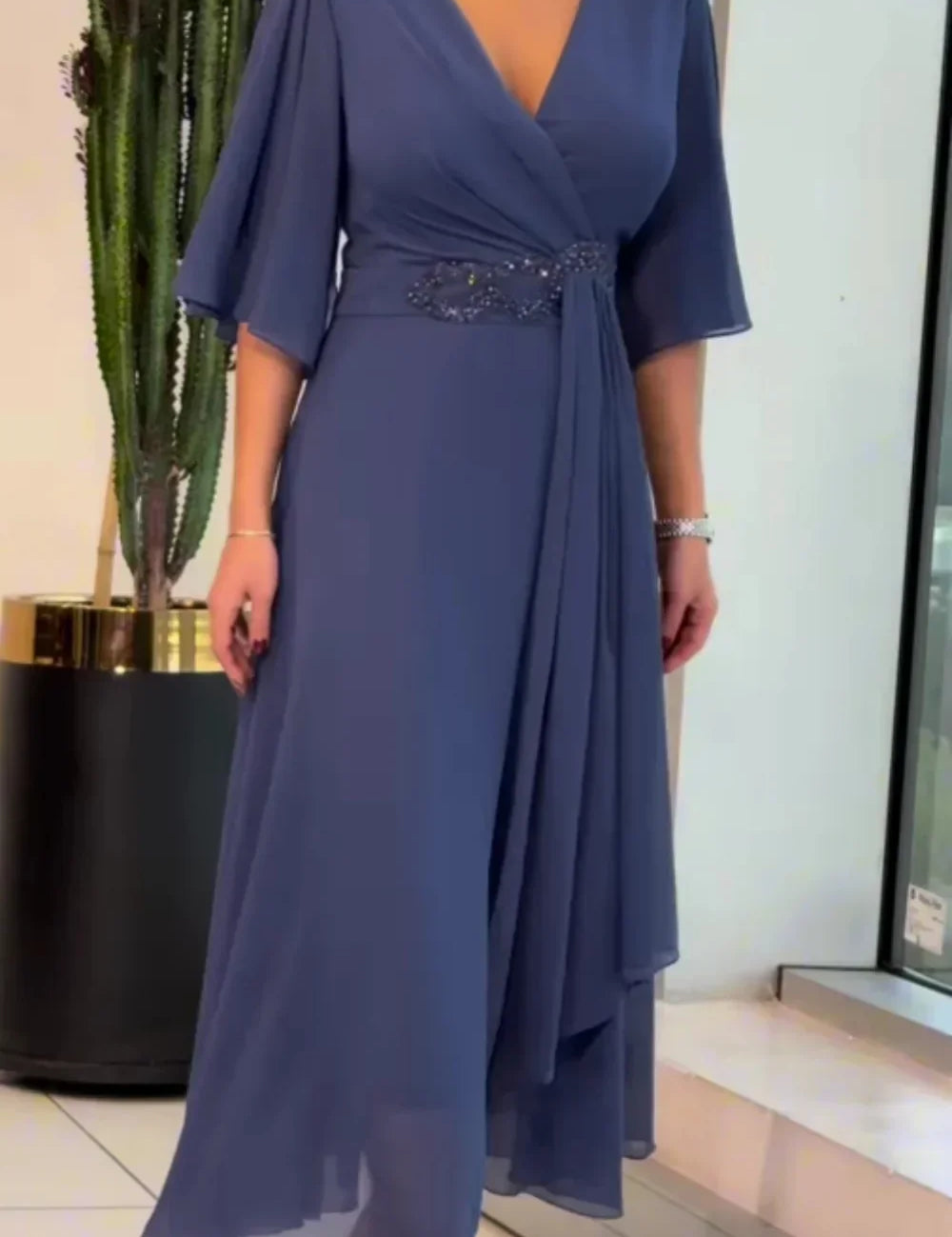 Ewelina | Elegáns hosszú sifonruha