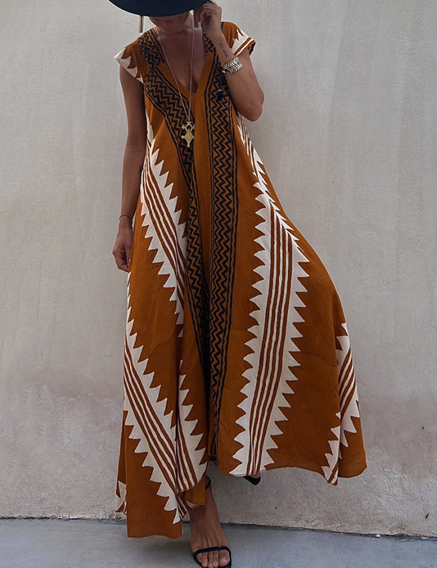 Boho™ | Ujjatlan, V-kivágású ruha