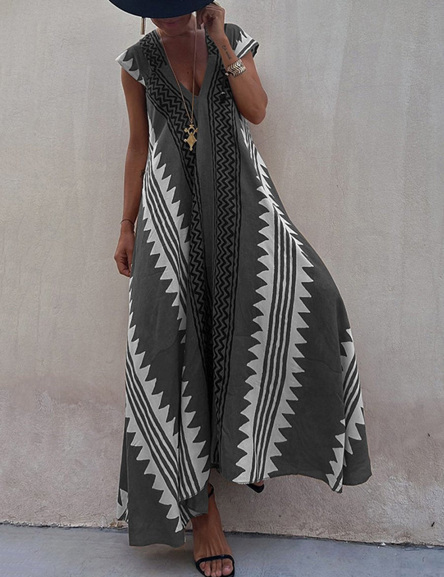 Boho™ | Ujjatlan, V-kivágású ruha