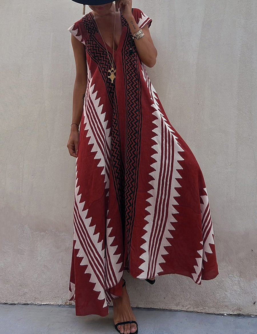 Boho™ | Ujjatlan, V-kivágású ruha