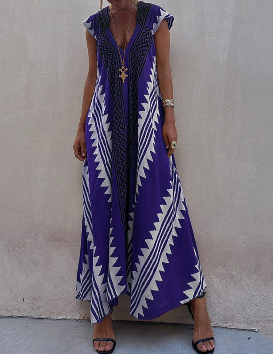 Boho™ | Ujjatlan, V-kivágású ruha