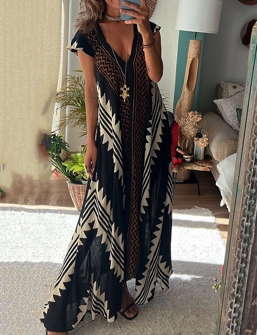 Boho™ | Ujjatlan, V-kivágású ruha