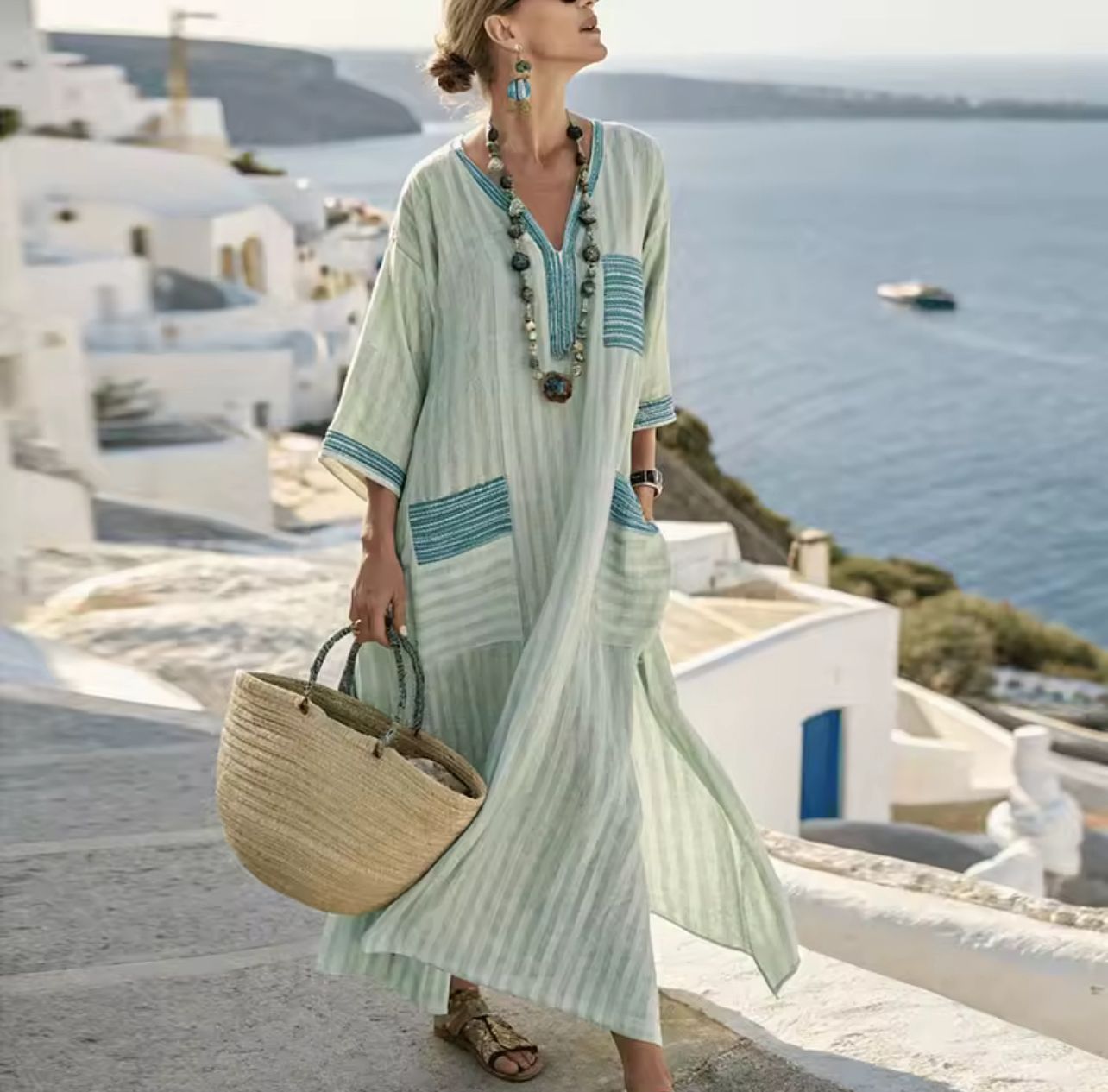 Melina Világoszöld strandtunika